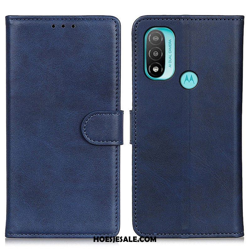 Folio-hoesje voor Moto E40 / E30 / E20 Retro Mat Leereffect