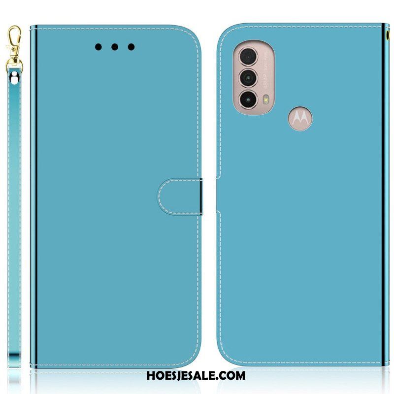 Folio-hoesje voor Moto E40 / E30 / E20 Spiegelhoes Van Imitatieleer