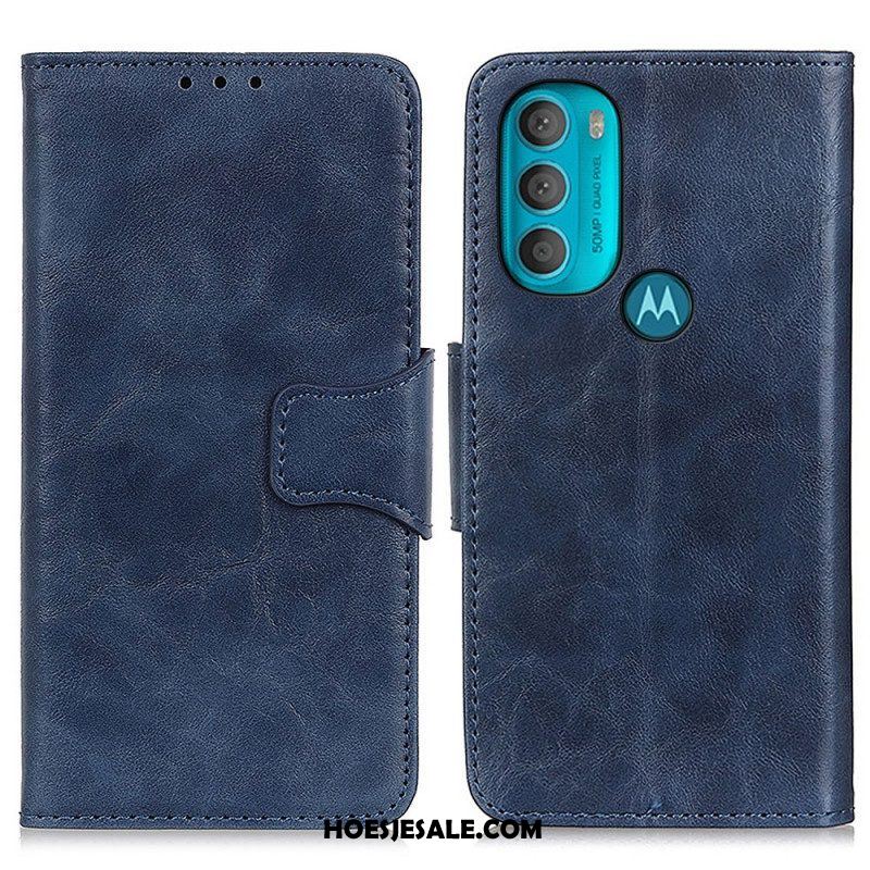 Folio-hoesje voor Moto G71 5G Flip Case Dubbelzijdige Magnetische Flap