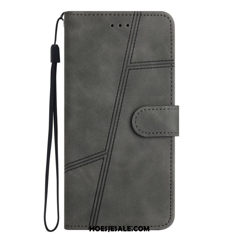 Folio-hoesje voor Moto G73 5G Met Ketting Lanyard-lijnen