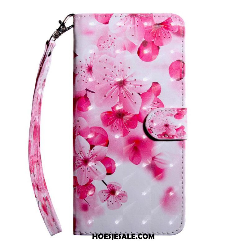 Folio-hoesje voor OnePlus 10 Pro 5G Bloemen Met Riem