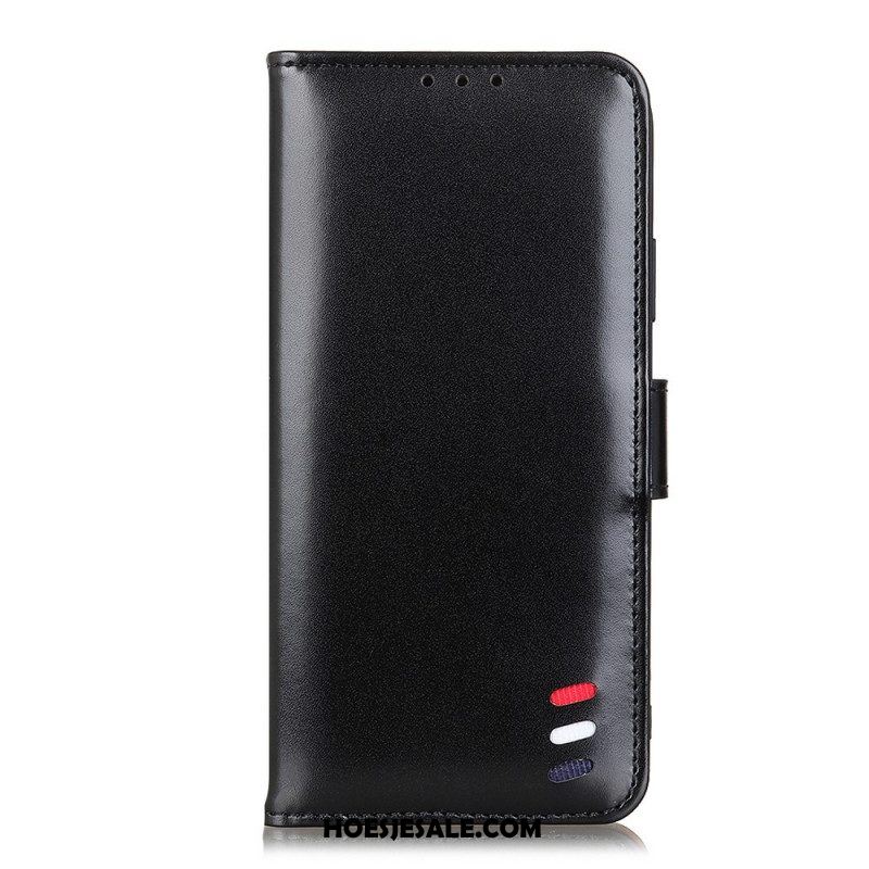 Folio-hoesje voor OnePlus 10 Pro 5G Driekleurig Leereffect