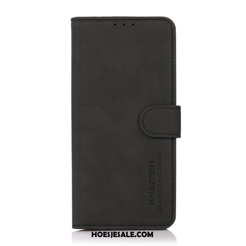 Folio-hoesje voor OnePlus 10 Pro 5G Khazneh Modieus Leereffect