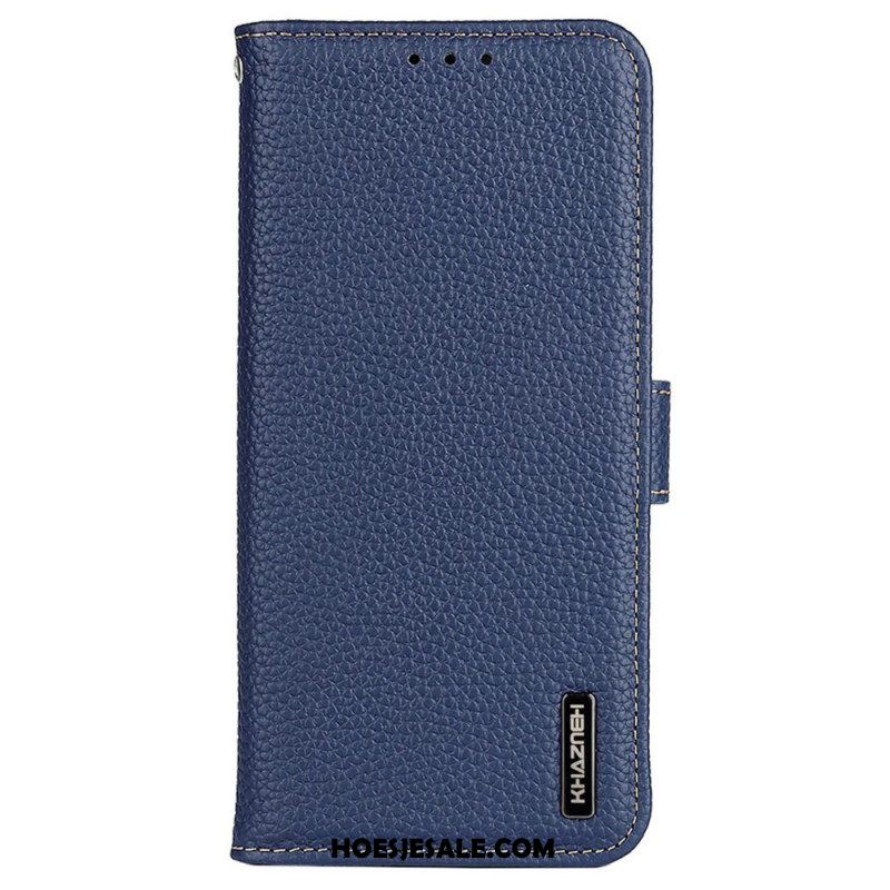 Folio-hoesje voor OnePlus 10T 5G Khazneh Lychee Leer