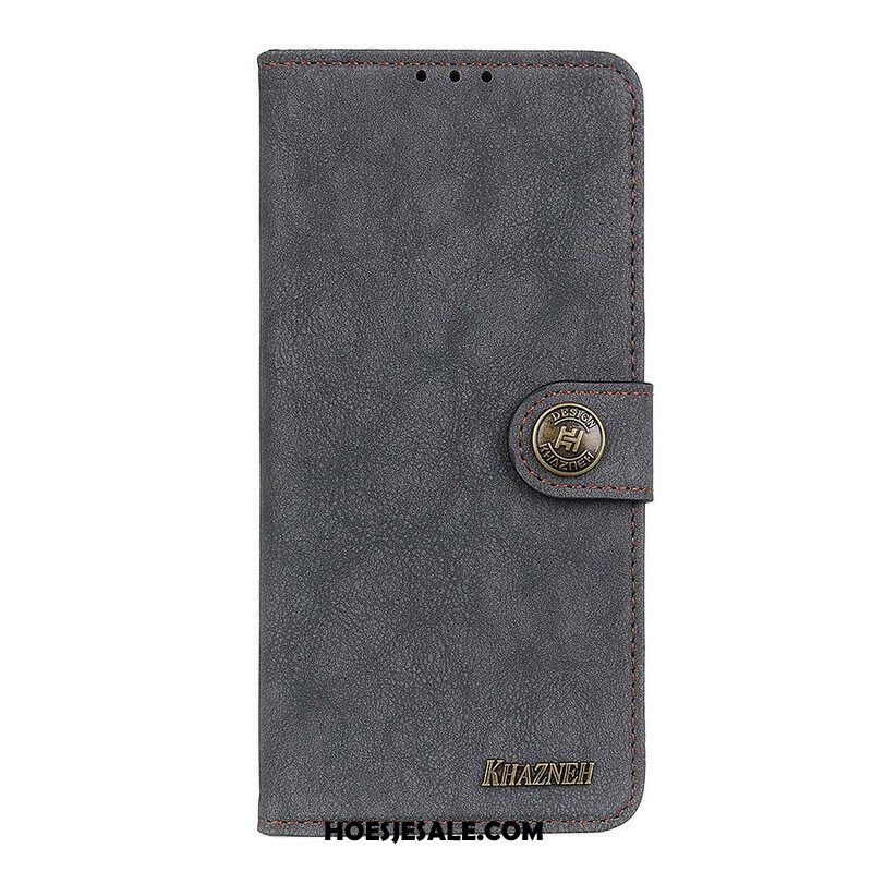 Folio-hoesje voor OnePlus Nord 2 5G Khazneh Retro Split Kunstleer