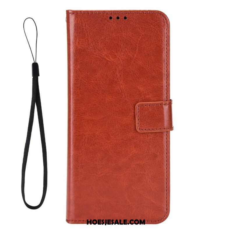 Folio-hoesje voor OnePlus Nord 2T 5G Met Ketting Faux Leather Flashy Met Riem