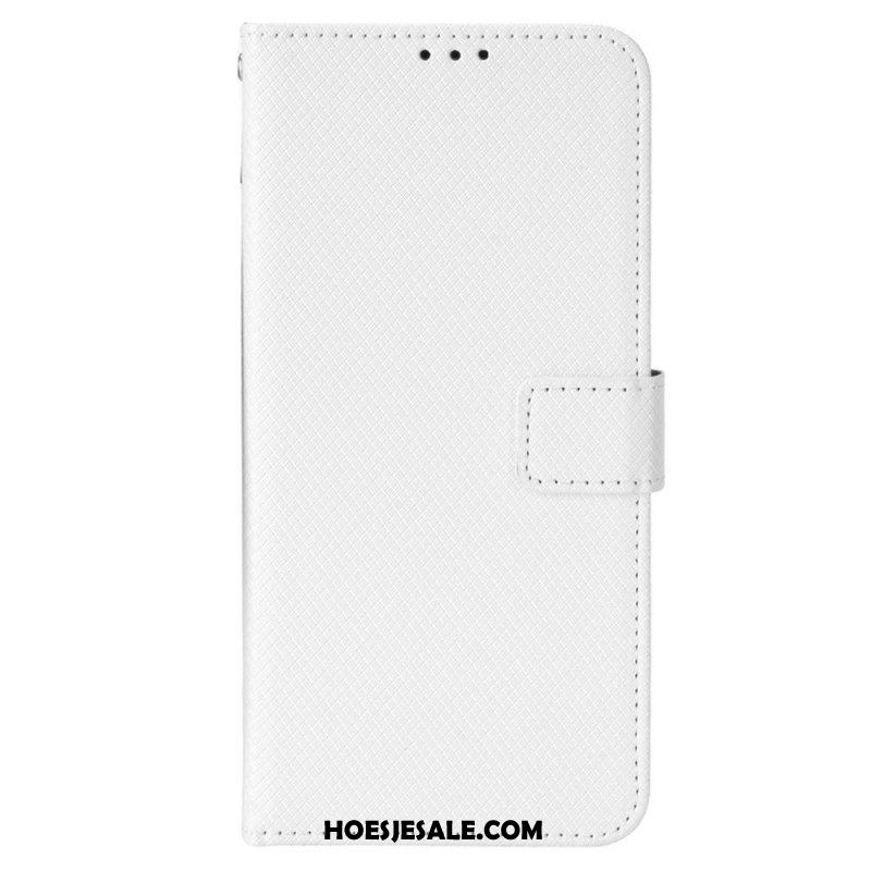 Folio-hoesje voor OnePlus Nord CE 2 5G Met Ketting Strappy Diamant Textuur