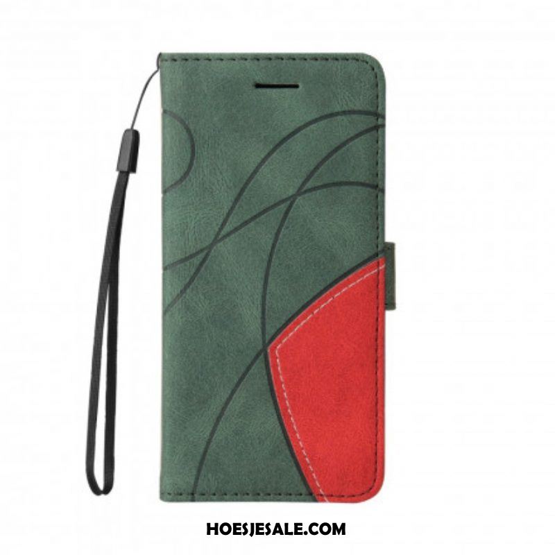 Folio-hoesje voor OnePlus Nord CE 5G Tweekleurig Kenmerkend Kunstleer