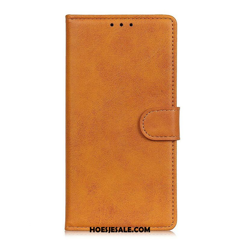 Folio-hoesje voor Oppo A16 / A16s Retro Mat Leereffect