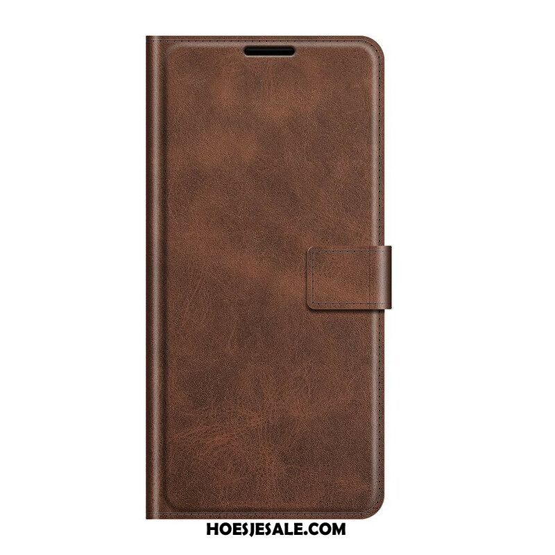 Folio-hoesje voor Oppo A16 / A16s Slank Extreem Leereffect