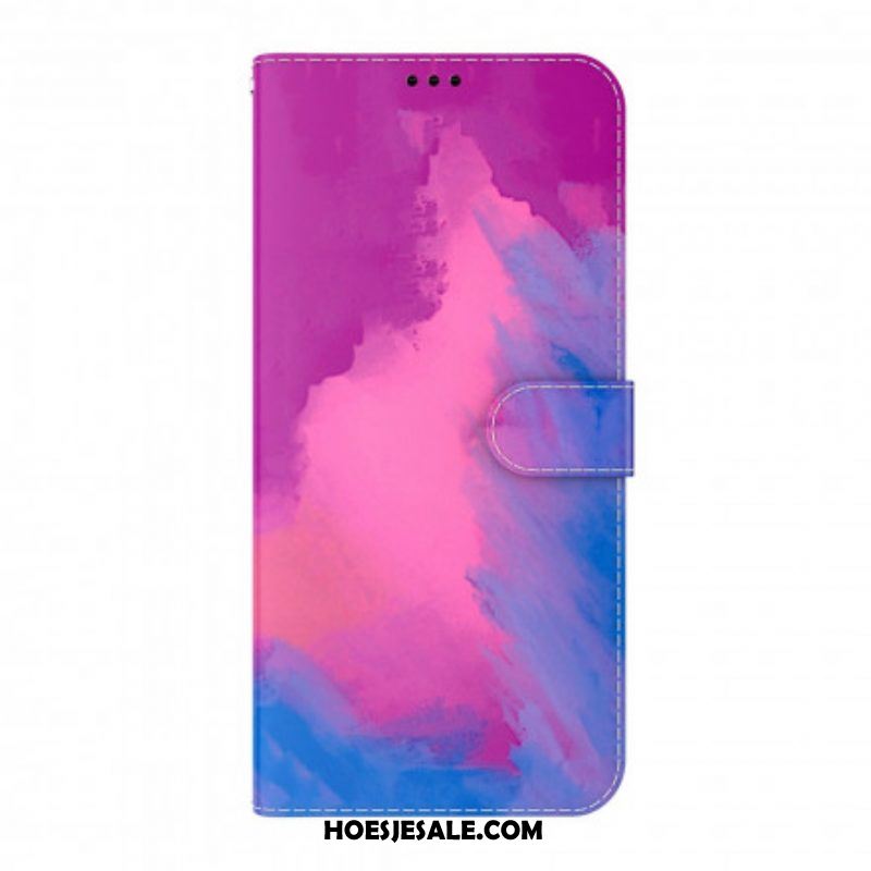 Folio-hoesje voor Oppo A54 5G / A74 5G Waterverf