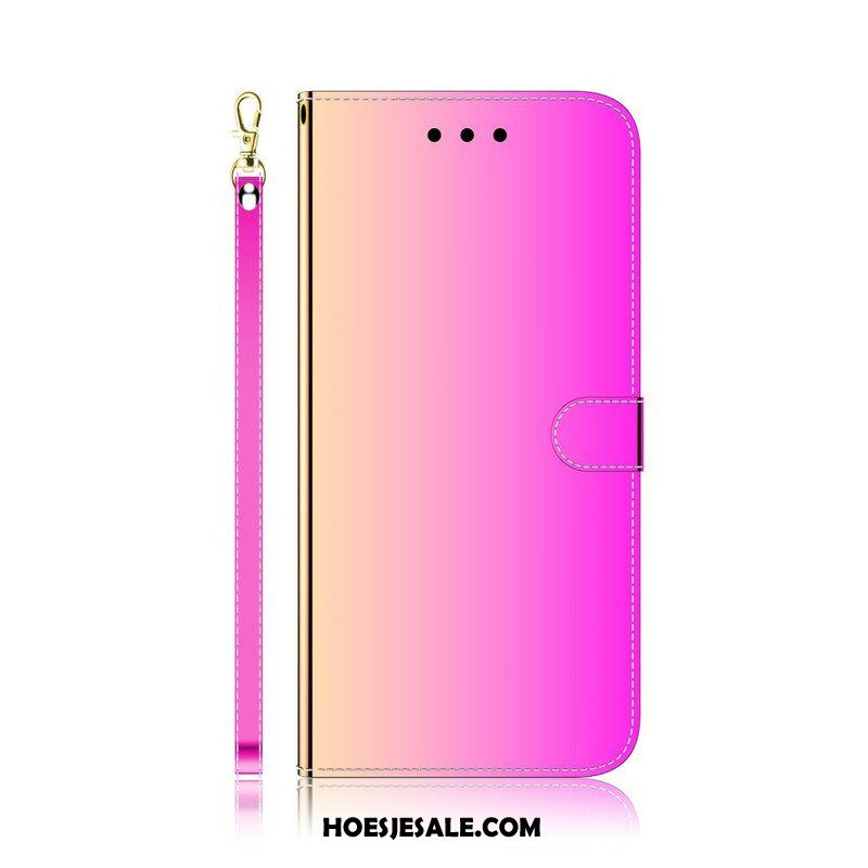 Folio-hoesje voor Oppo Find X3 Neo Spiegelhoes Van Imitatieleer