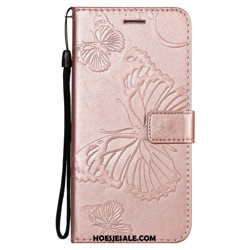 Folio-hoesje voor Oppo Find X3 Pro Flip Case Vlinders En Schuine Klep