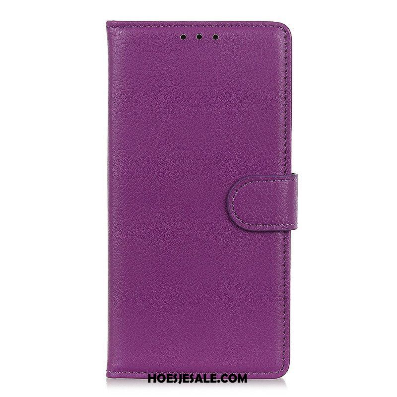 Folio-hoesje voor Oppo Find X3 Pro Lychee Kunstleer