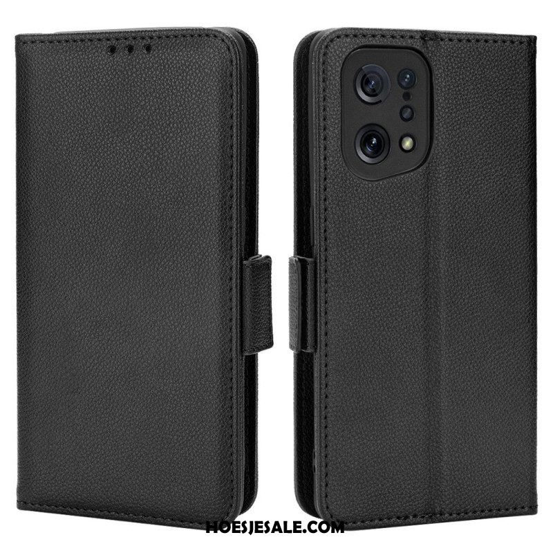 Folio-hoesje voor Oppo Find X5 Flip Case Flap Dubbele Nieuwe Kleuren