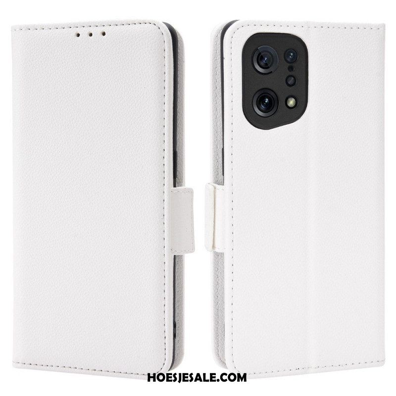 Folio-hoesje voor Oppo Find X5 Flip Case Flap Dubbele Nieuwe Kleuren