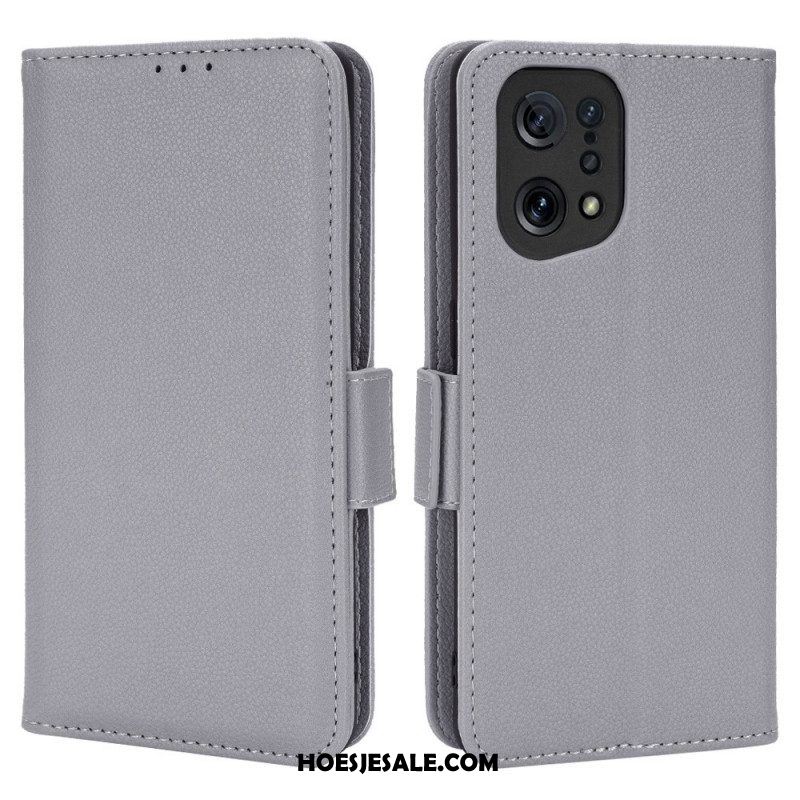 Folio-hoesje voor Oppo Find X5 Flip Case Flap Dubbele Nieuwe Kleuren