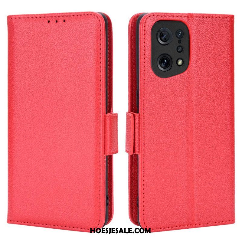 Folio-hoesje voor Oppo Find X5 Flip Case Flap Dubbele Nieuwe Kleuren