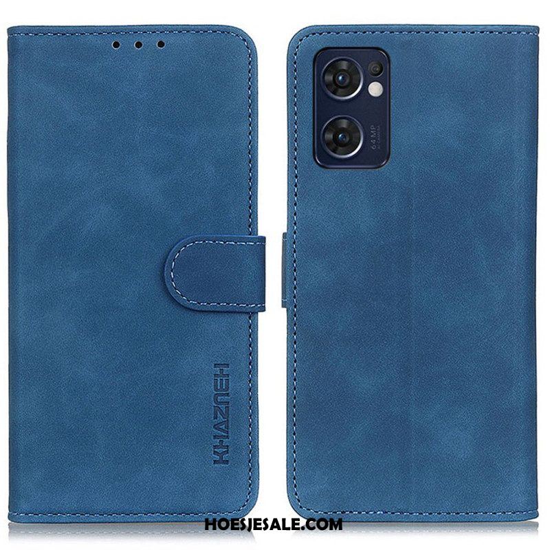 Folio-hoesje voor Oppo Find X5 Lite Khazneh Vintage Leereffect