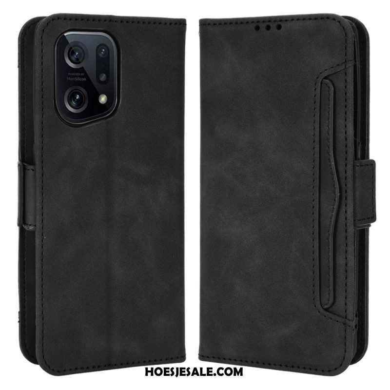 Folio-hoesje voor Oppo Find X5 Premier Class Met Meerdere Kaarten