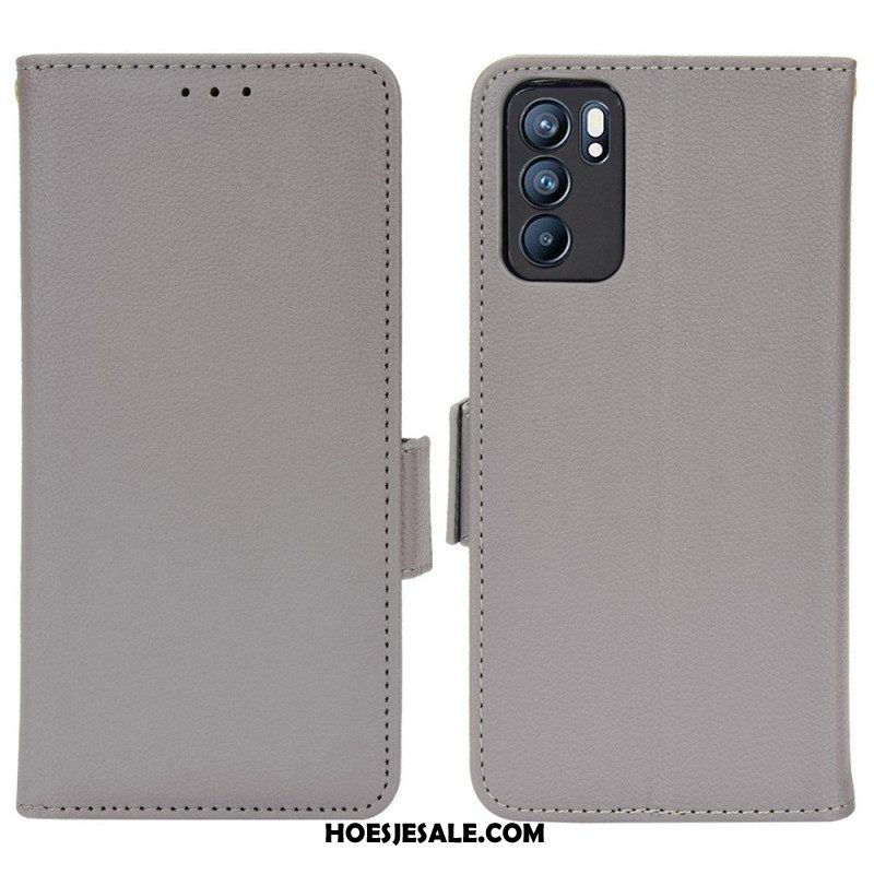 Folio-hoesje voor Oppo Reno 6 5G Flip Case Flap Dubbele Nieuwe Kleuren