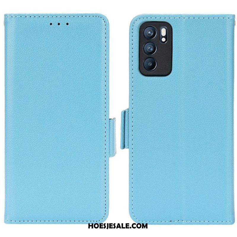 Folio-hoesje voor Oppo Reno 6 5G Flip Case Flap Dubbele Nieuwe Kleuren