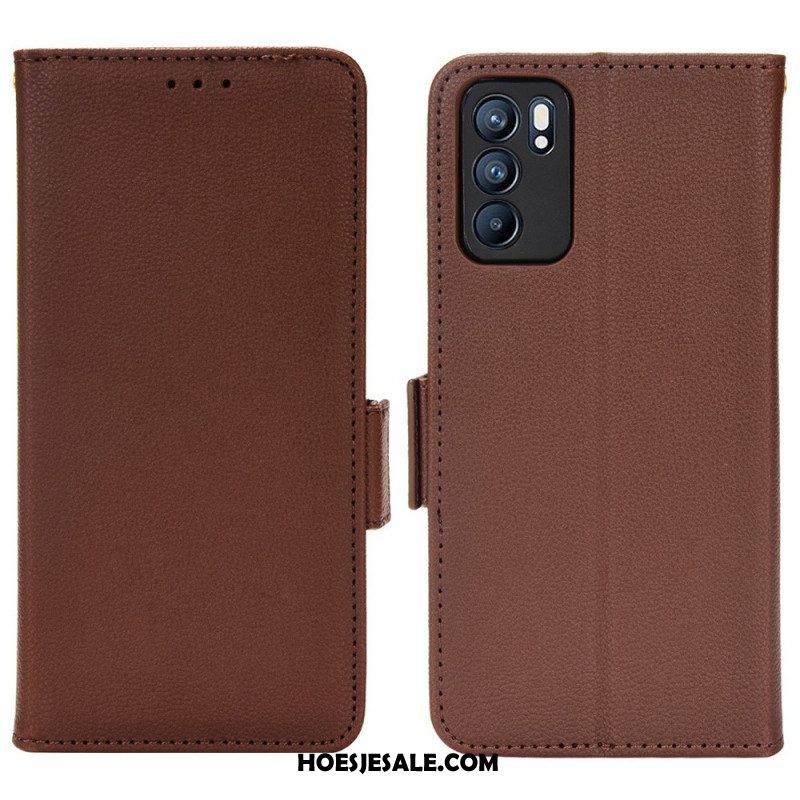 Folio-hoesje voor Oppo Reno 6 5G Flip Case Flap Dubbele Nieuwe Kleuren