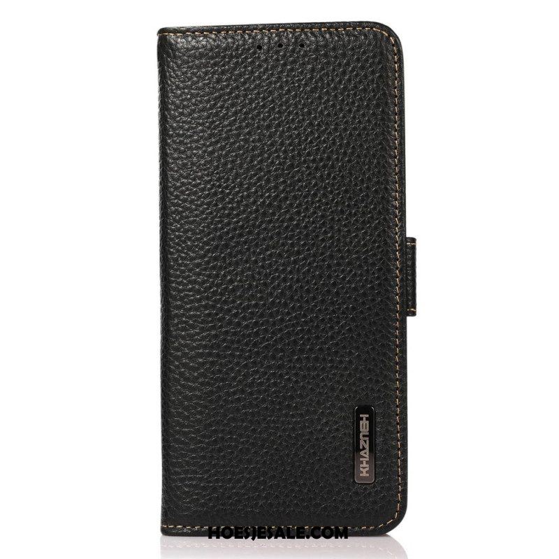 Folio-hoesje voor Oppo Reno 7 Bescherming Hoesje Lychee Lederen Khazneh Rfid Bescherming