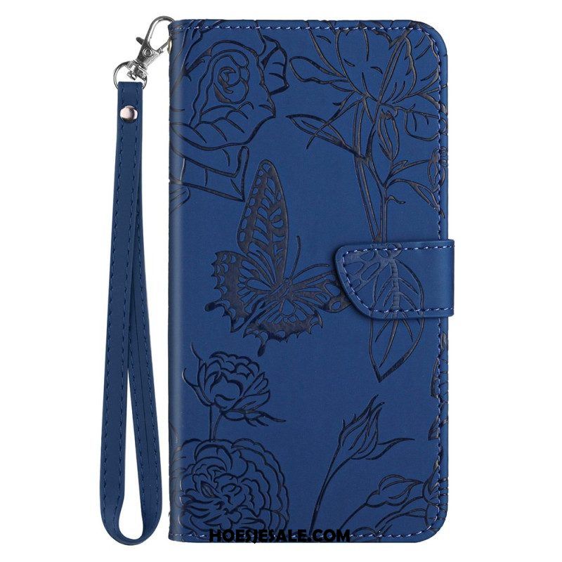 Folio-hoesje voor Oppo Reno 8 Vlinders Met Lanyard