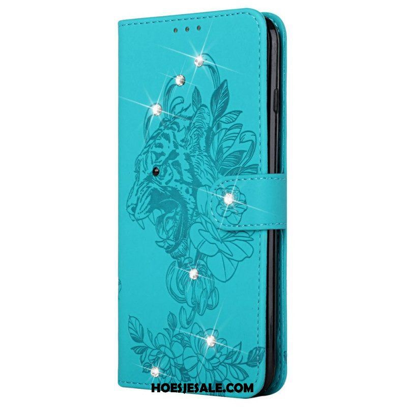 Folio-hoesje voor Samsung Galaxy A13 5G / A04s Split Lederen Omkeerbare Sluiting