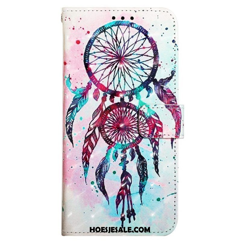 Folio-hoesje voor Samsung Galaxy A13 Met Ketting Leren Styling