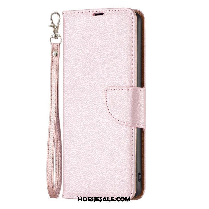 Folio-hoesje voor Samsung Galaxy A14 / A14 5G Met Ketting Schuine Riemsluiting