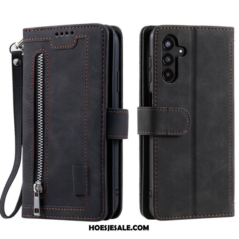 Folio-hoesje voor Samsung Galaxy A14 / A14 5G Portemonnee Tweekleurige Riem