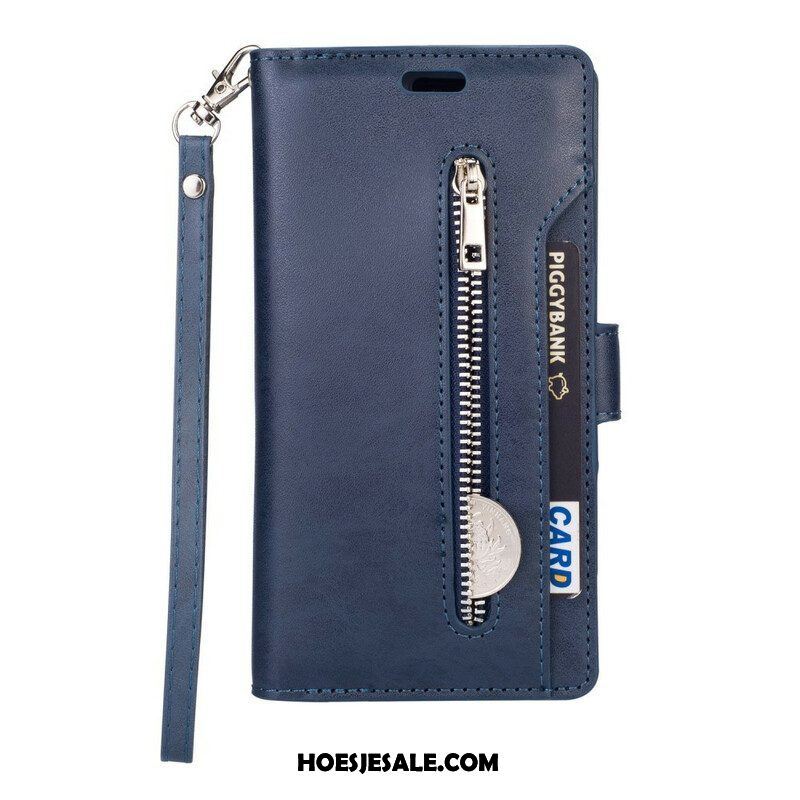 Folio-hoesje voor Samsung Galaxy A51 5G Portemonnee Met Lanyard