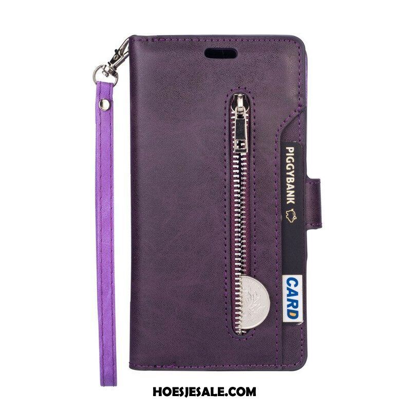 Folio-hoesje voor Samsung Galaxy A51 5G Portemonnee Met Lanyard