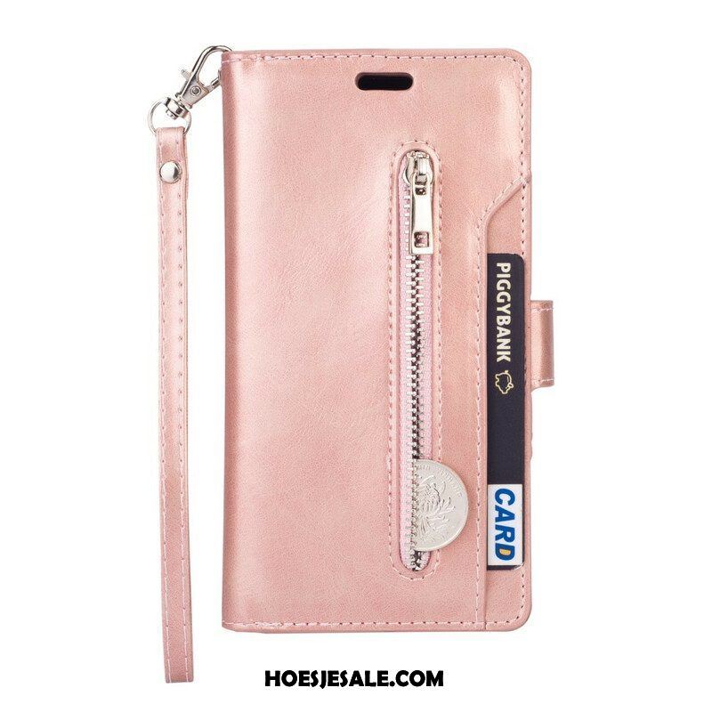 Folio-hoesje voor Samsung Galaxy A51 5G Portemonnee Met Lanyard