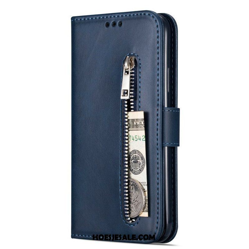 Folio-hoesje voor Samsung Galaxy A51 5G Portemonnee Met Lanyard