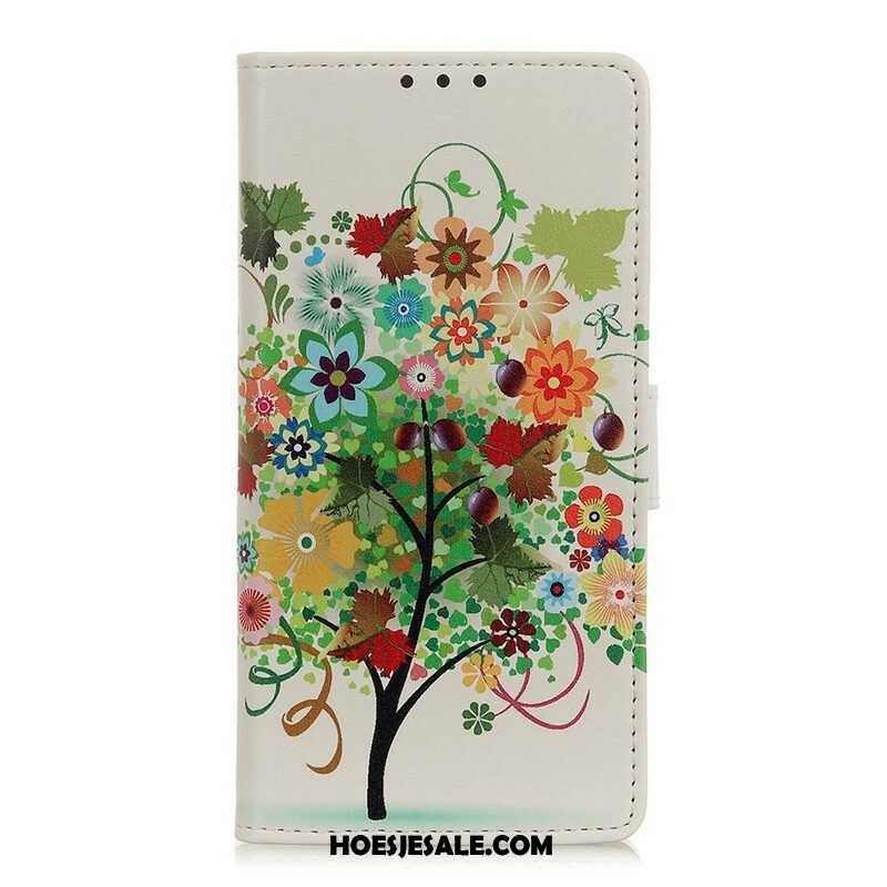 Folio-hoesje voor Samsung Galaxy A52 4G / A52 5G / A52s 5G Bloeiende Boom