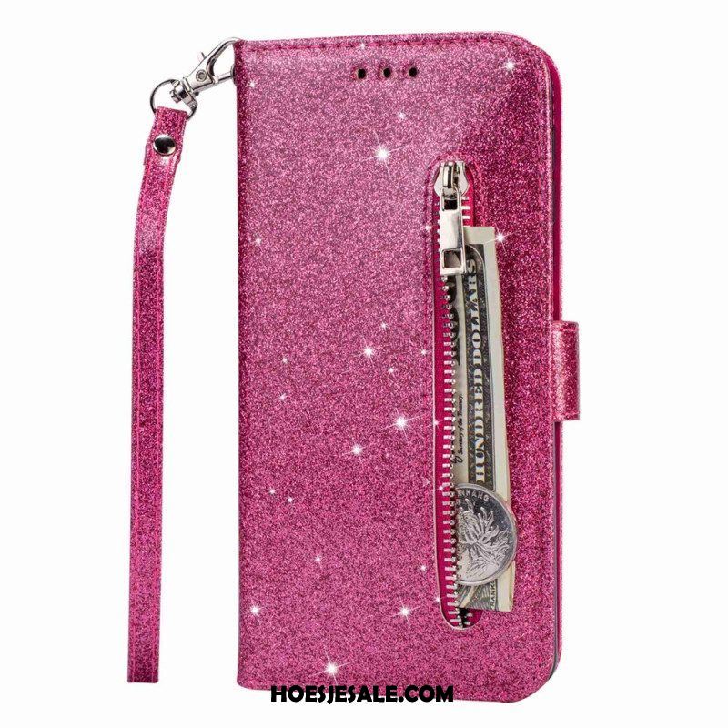 Folio-hoesje voor Samsung Galaxy A54 5G Glitter Portemonnee