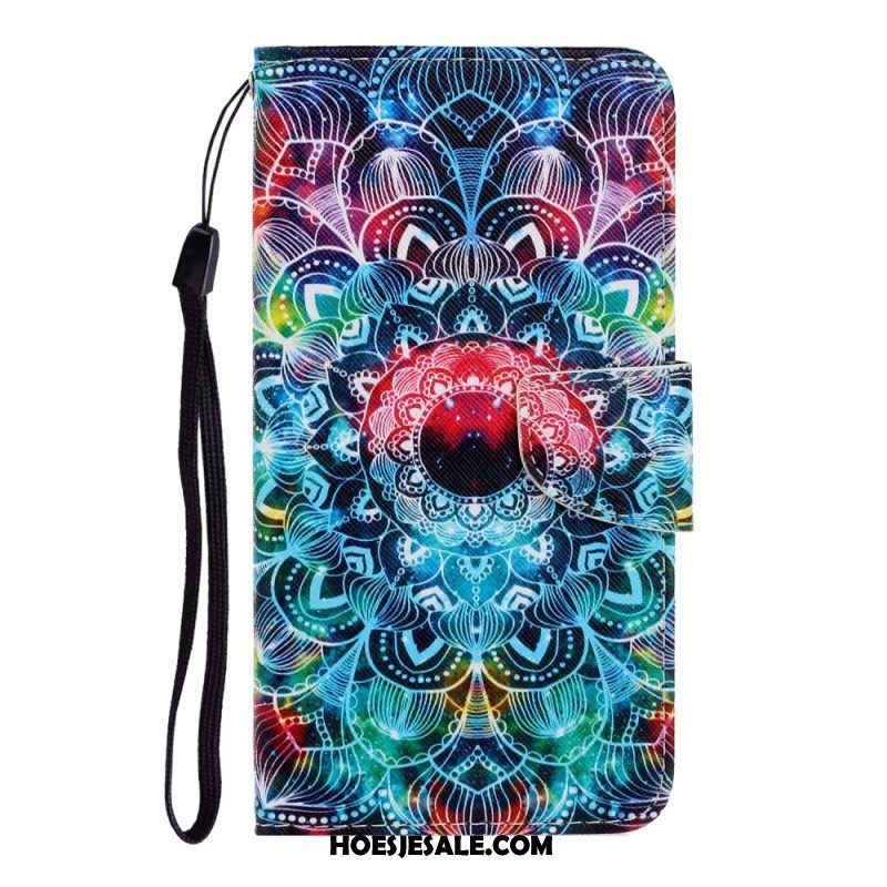 Folio-hoesje voor Samsung Galaxy A54 5G Met Ketting Strakke Mandala