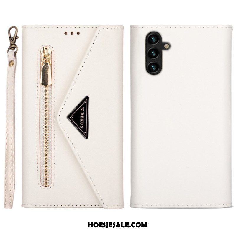 Folio-hoesje voor Samsung Galaxy A54 5G N.bekus Lanyard En Schouderriem