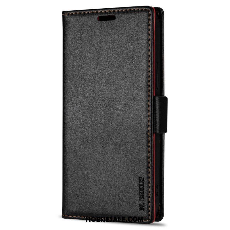 Folio-hoesje voor Samsung Galaxy A54 5G N.bekus Ledereffect