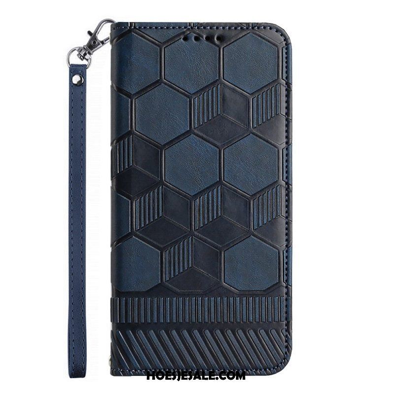 Folio-hoesje voor Samsung Galaxy A54 5G Voetbal Bal Patroon