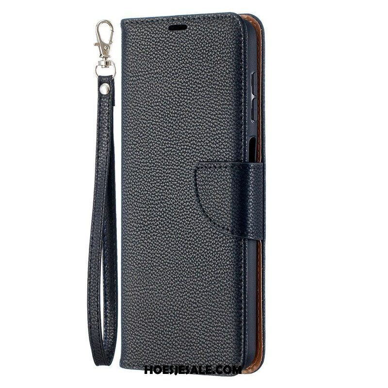 Folio-hoesje voor Samsung Galaxy M12 / A12 Flip Case Lychee Rabat Schuin