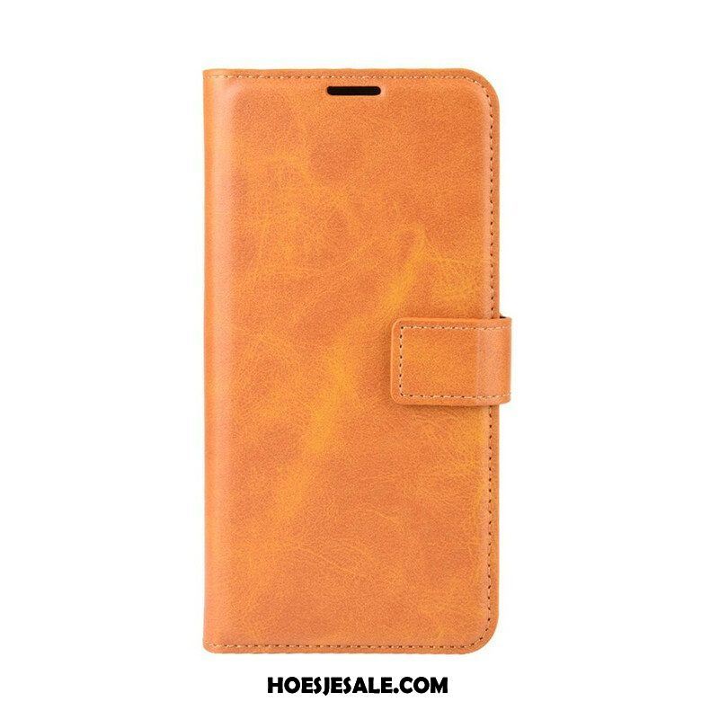 Folio-hoesje voor Samsung Galaxy M12 / A12 Geglazuurd Leereffect