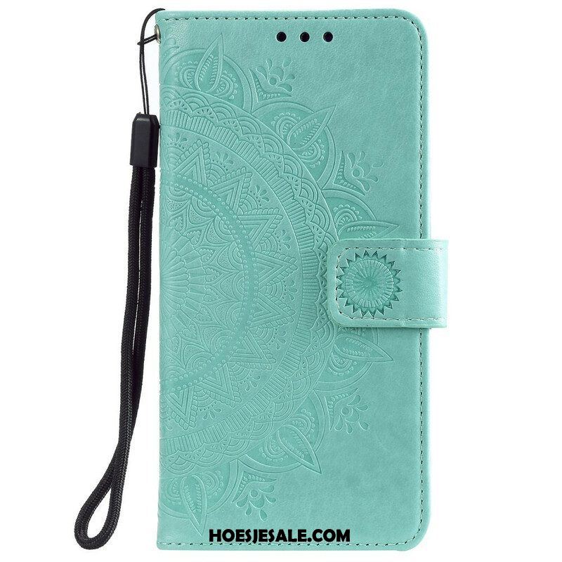 Folio-hoesje voor Samsung Galaxy M12 / A12 Zon Mandala