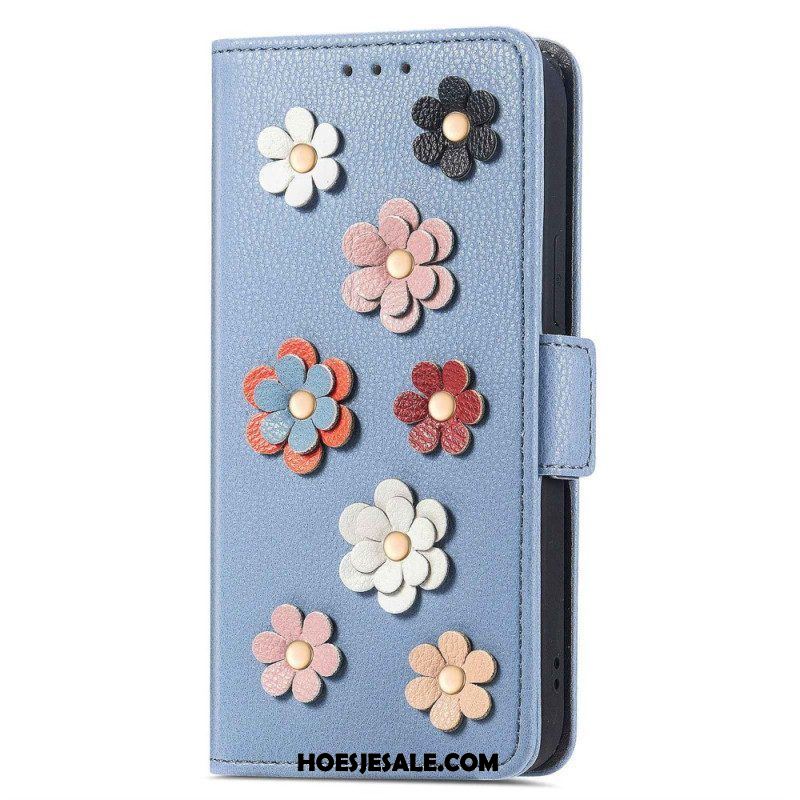 Folio-hoesje voor Samsung Galaxy M13 3d Bloemen