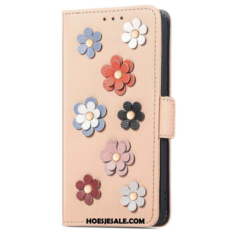 Folio-hoesje voor Samsung Galaxy M13 3d Bloemen