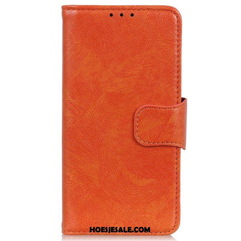 Folio-hoesje voor Samsung Galaxy M13 Echt Nappaleer