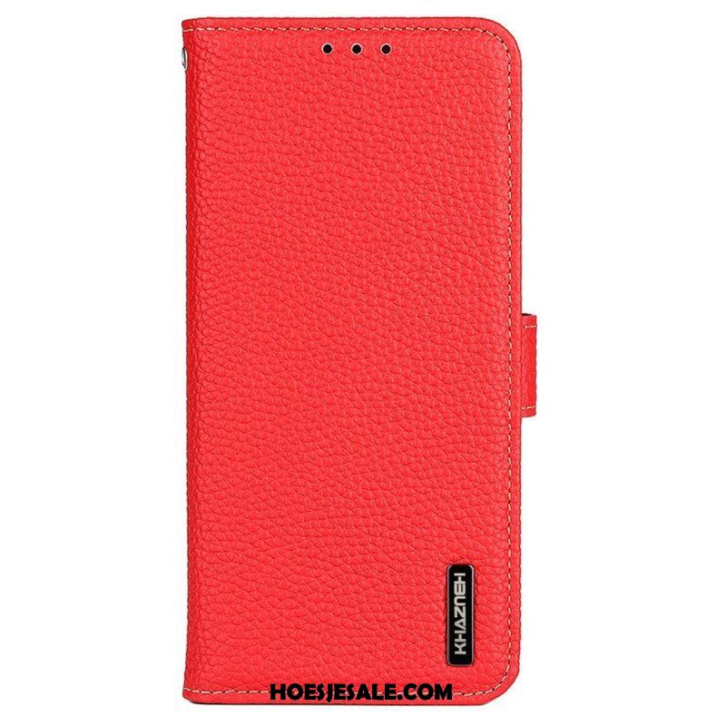 Folio-hoesje voor Samsung Galaxy M13 Khazneh Lychee Leer